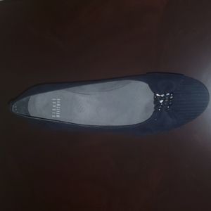 New no box/tag black suede Stewart Weitzman 2in wedge heel